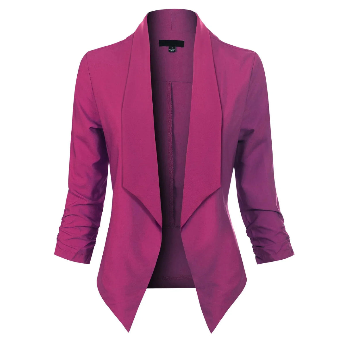 Draped Open-Front Blazer