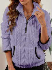 Textured Half-Zip Pullover