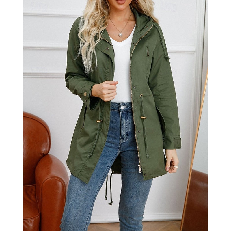 Hooded Longline Utility Coat
