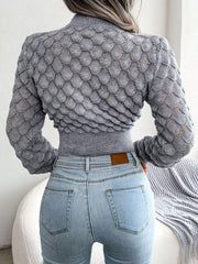 Textured Cropped Jumper