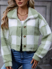Cropped Check Jacket