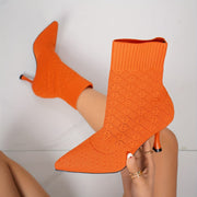 Pointed-Toe Heeled Ankle Boots