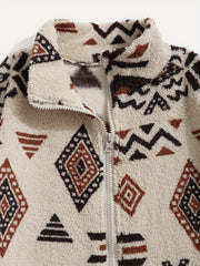 Patterned Zip-Up Jacket