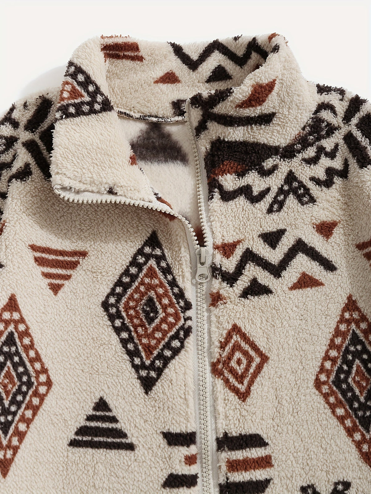 Patterned Zip-Up Jacket