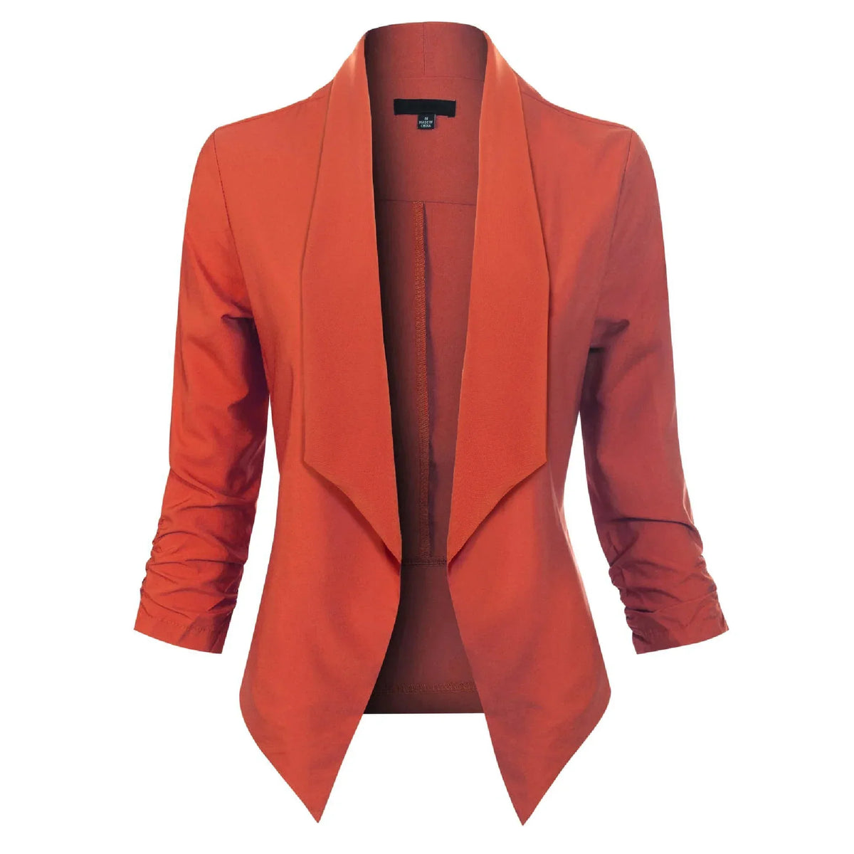 Draped Open-Front Blazer