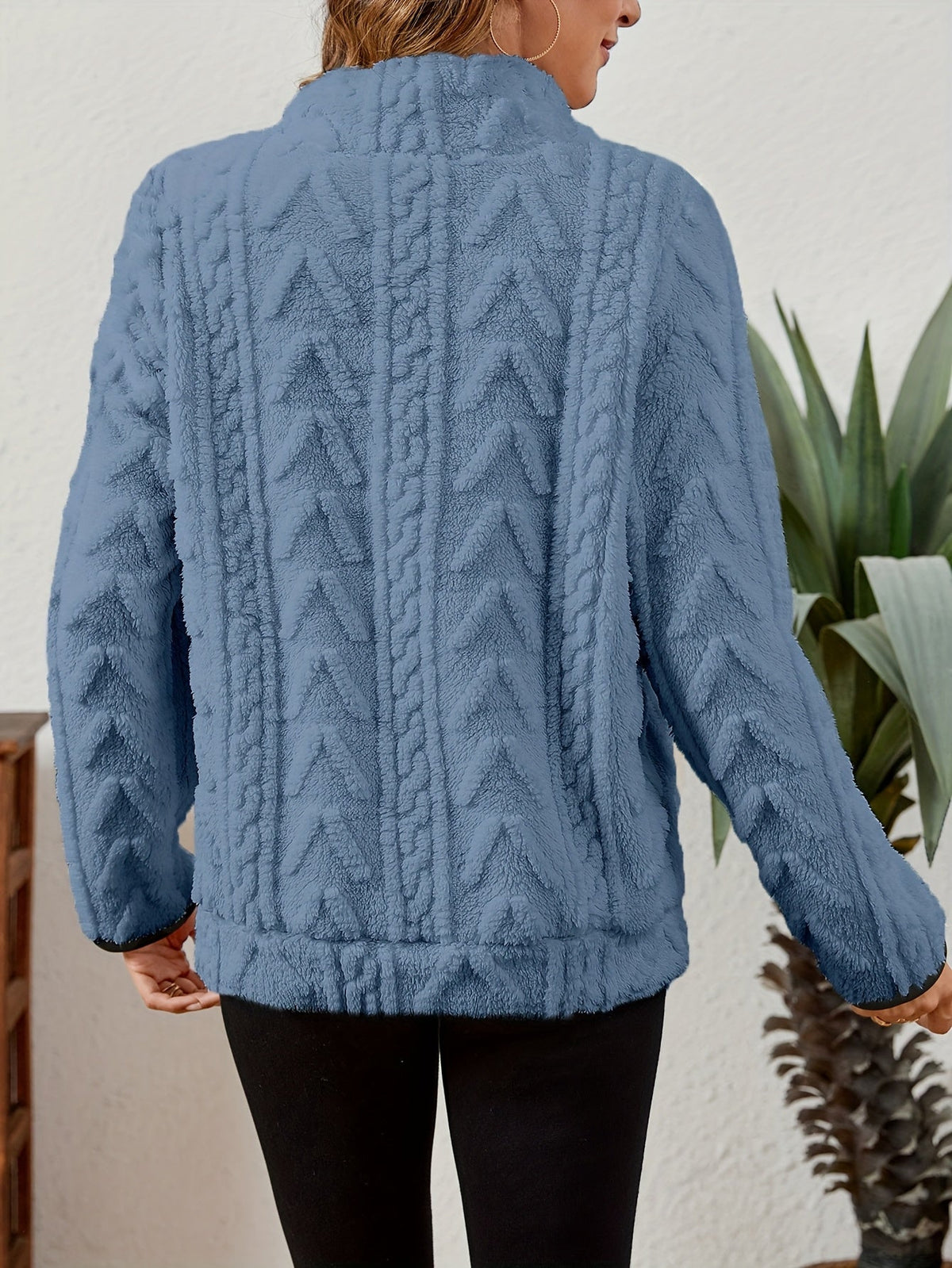 Textured Half-Zip Pullover