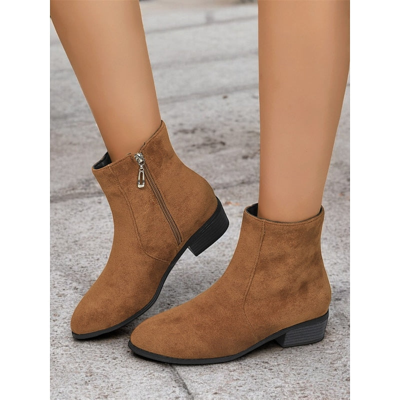 Block-Heel Ankle Boots