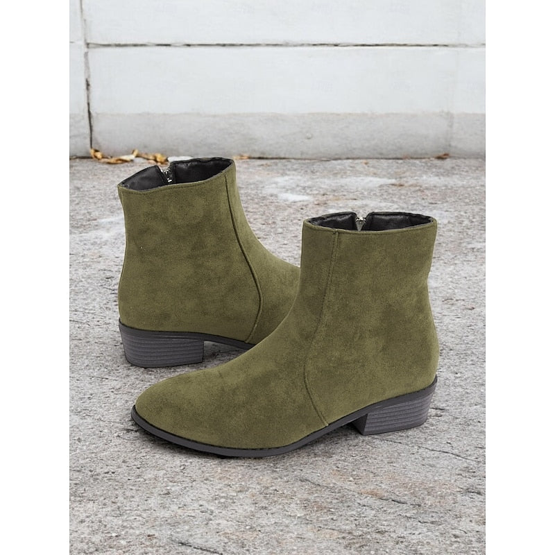 Block-Heel Ankle Boots