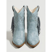Western Tassel Ankle Boots