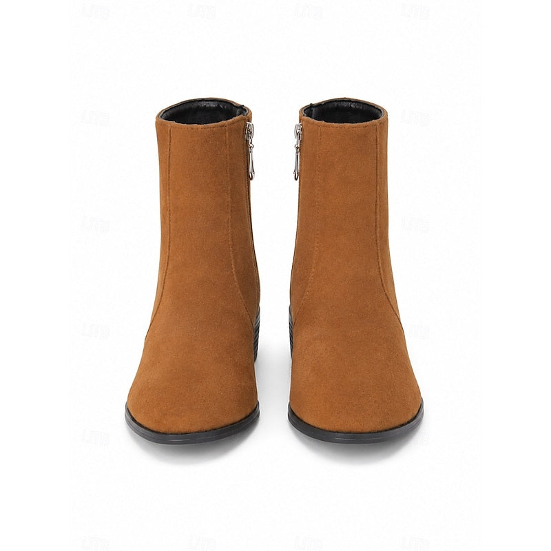 Block-Heel Ankle Boots