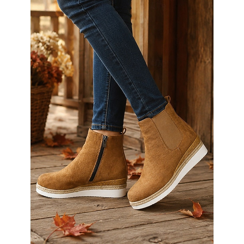 Wedge Chelsea Ankle Boots
