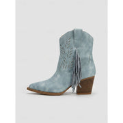 Western Tassel Ankle Boots