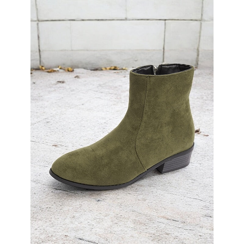 Block-Heel Ankle Boots