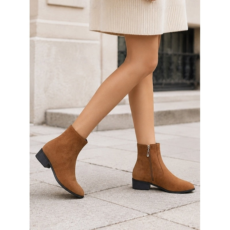 Block-Heel Ankle Boots