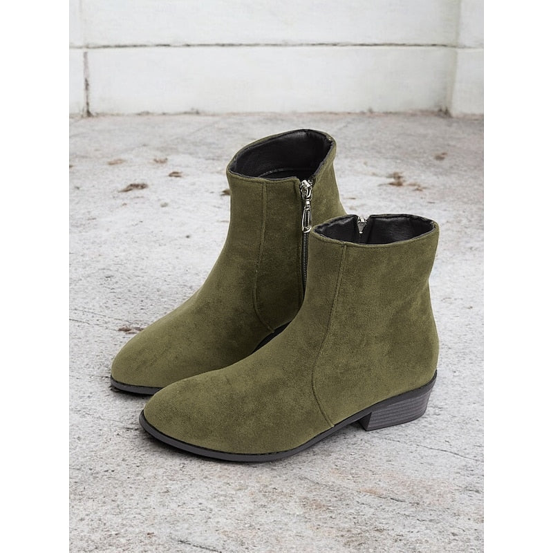Block-Heel Ankle Boots