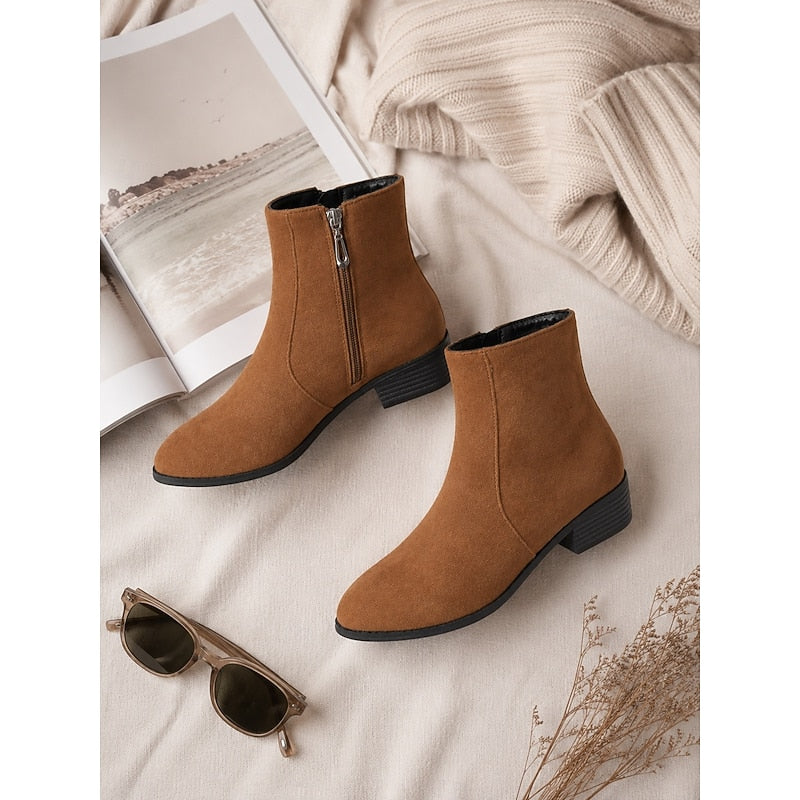 Block-Heel Ankle Boots