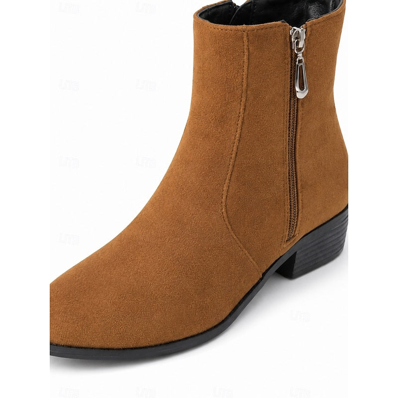Block-Heel Ankle Boots