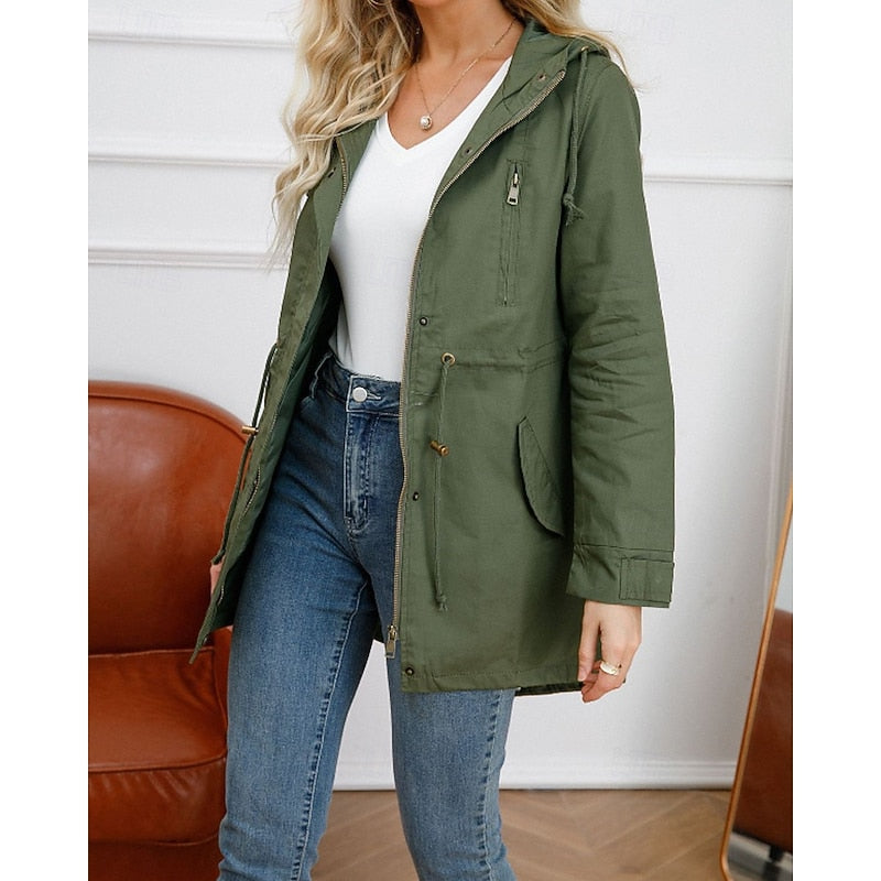 Hooded Longline Utility Coat